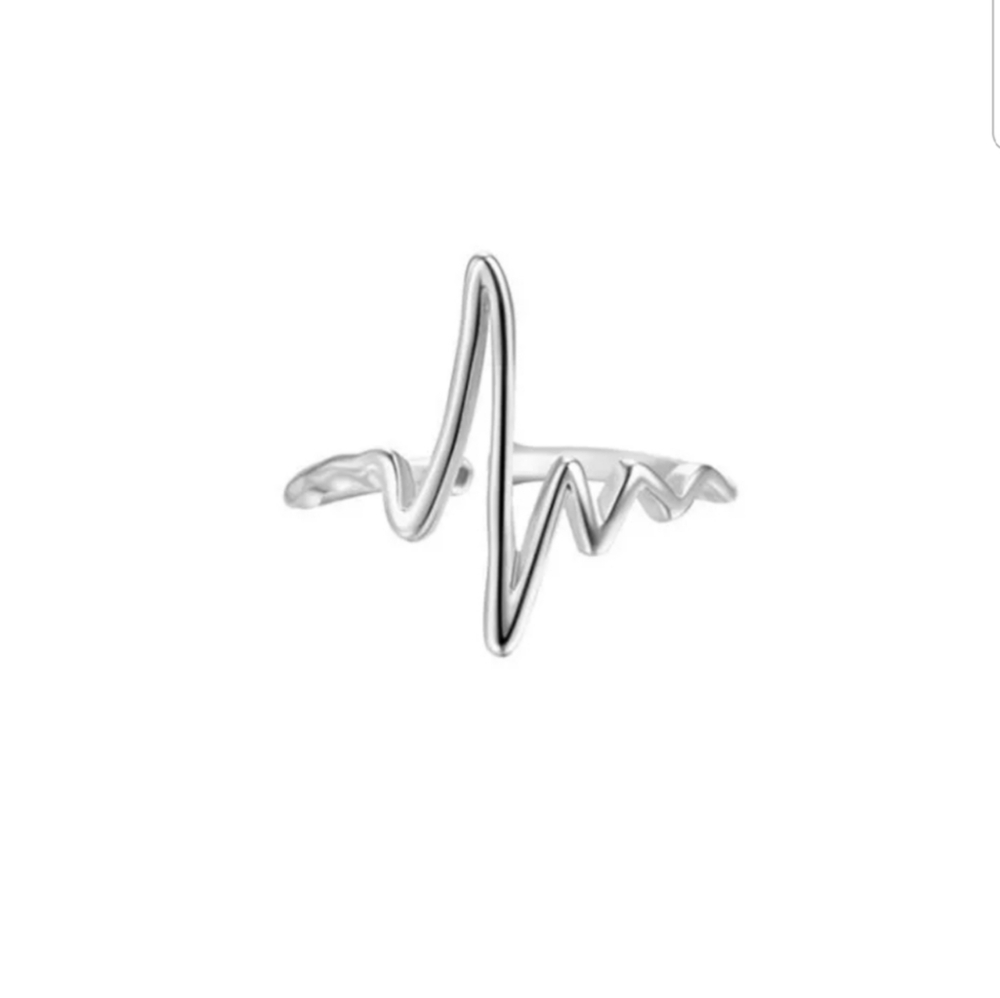 Electrocardiogram 925 Sterling silver ring - Picture 5 of 7